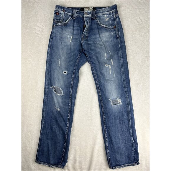 Energie Jean’session Worn Out & D-Stressed Kirk Mens 33 X 34 Straight Leg Jeans - Picture 1 of 10